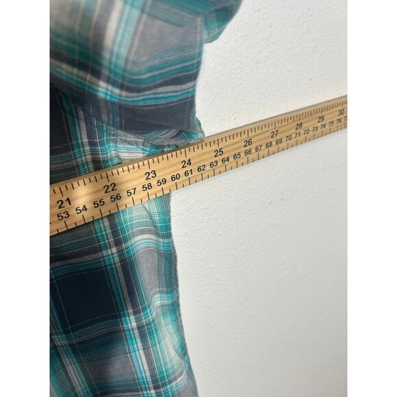 Men's Ariat Harrington Retro Fit Snap Shirt XL plaid Short Sleeve - Picture 3 of 4